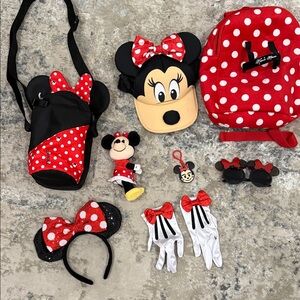 Disney Minnie Mouse Red and Black Kids Set Bundle